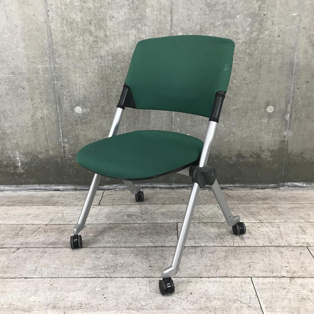 【関東倉庫在庫品】【折り畳んで横に重ねて収納可能！】■オカムラ製　リータ　ネスティングチェア　■グリーン【弊社使用欄：A00988980】【ECBMC】
                        リータ
                                    中古
            