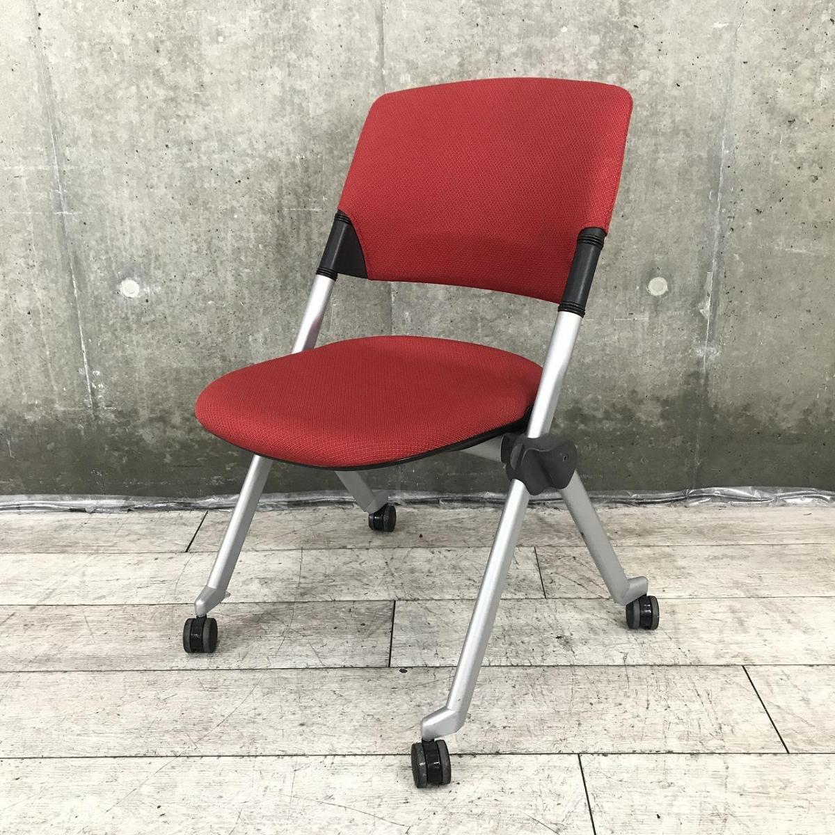 【関東倉庫在庫品】【折り畳んで横に重ねて収納可能！】■オカムラ製　リータ　ネスティングチェア　■レッド【弊社使用欄：A00988981】【ECBMC】
                        リータ
                                    中古
            