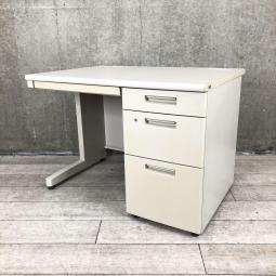 【スタンダードなデザインで高品質！コンパクトな幅1000㎜の片袖デスク！ 】■コクヨ（KOKUYO）　BS＋（ビーエス プラス）　片袖机　■W1000×D700mm　■グレー　※日焼けあり【2506】弊社使用欄【A01019618】