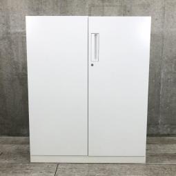 【観音開きですべての書類を見渡せる！使い勝手のいいローキャビネット！】■コクヨ（KOKUYO）製　エディア（EDIA）　両開き書庫　ローキャビネット　■ホワイト　■シリンダー錠