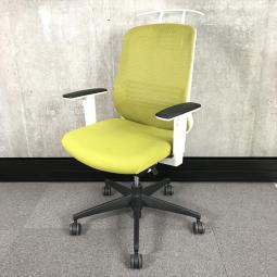 【西】※7月上旬から中旬入荷予定※【基本機能が整っているオススメチェア！】■コクヨ製　シロッコ　肘付ローバックチェア　■イエロー【福岡オフィス家具】【福岡中古家具】【中古事務什器】【中古チェア】【中古椅子】