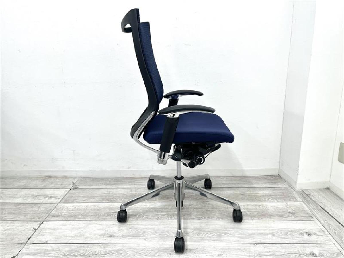 送料込!  オカムラ/okamura バロンチェア メッシュ 肘付きハイバック 中古】バロンメッシュチェア オカムラ/okamura 肘付ハイバック