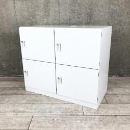 【ダイヤル錠タイプでセキュリティ対策もバッチリ！】■ウチダ　4人用パーソナルロッカー　■コンパクトサイズで窓下・デスクサイドにも設置しやすい！
