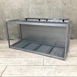 【区切りがあってスッキリ収納！】■傘立て　48本収納タイプ　シルバー　■使わないときは折り畳んでコンパクトに！【アンブレラスタンド】