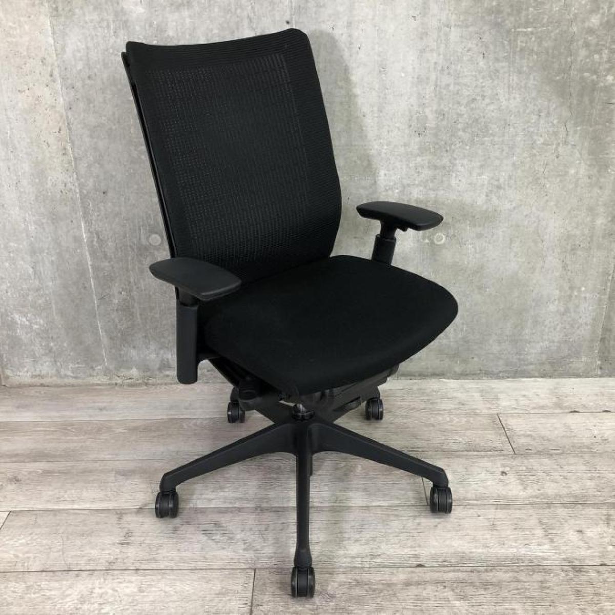 オカムラ ヴィスコンテ 訳あり 中古】ヴィスコンテチェア オカムラ/okamura 肘付ハイバック