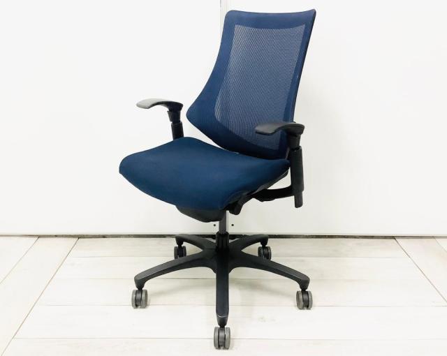 【中古】エフメッシュ KF-370JB-T1B2 イトーキ（ITOKI） 肘付ハイバックチェア