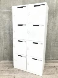 【1台で8人分の収納可能なモバイルロッカー】■KOKUYO（コクヨ）　エディア シリーズ　8人用パーソナルロッカー　■投函口付　■ダイヤル錠　■ホワイト　【増員・拠点開設に】【IB】