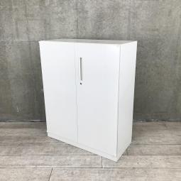 【在庫入替セール品！】【奥行400㎜】【収納物を見渡しやすい定番の両開き書庫！A4ファイルも楽々収納！】/オススメ(おすすめ) /人気商品【弊社使用欄：A01014126】■両開き　ローキャビネット　W900×D400×H1100㎜　ホワイト　シリンダー錠/内田洋行/HS