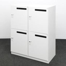 内田洋行の4人用パーソナルロッカー入荷！中古　ロッカー　パーソナル　4人　ホワイト　投函口付き　ダイヤル錠　UCHIDA　HS
