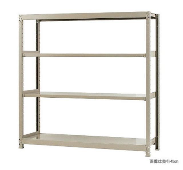 軽量ラック|耐荷150kg|天地4段|サイズ900×450×1200|単体タイプ カラー:アイボリー