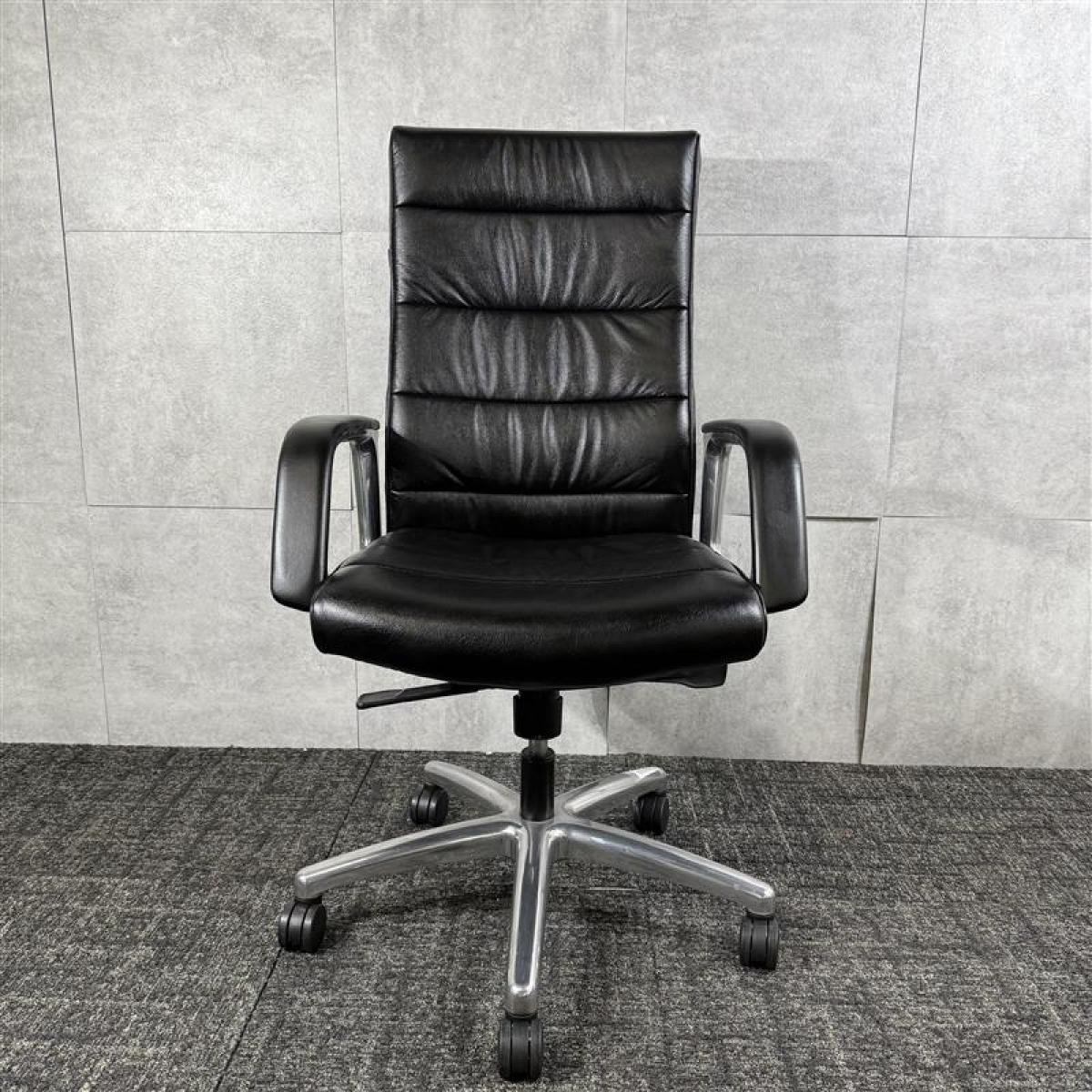 中古】CEシリーズ オカムラ/okamura 肘付ハイバックチェア