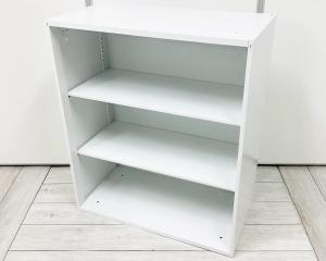 【7月上旬入荷予定！】【よく使う資料やカタログ等の収納にオススメ！扉がないので出し入れしやすい！】■ウチダ（UCHIDA）製　BEストレージ　ローキャビネット　オープン書庫　ベース無し/天板無し　■本体：ホワイト