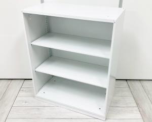 【7月上旬入荷予定！】【よく使う資料やカタログ等の収納にオススメ！扉がないので出し入れしやすい！】■ウチダ（UCHIDA）製　BEストレージ　ローキャビネット　オープン書庫　ベース付き/天板無し　■本体：ホワイト