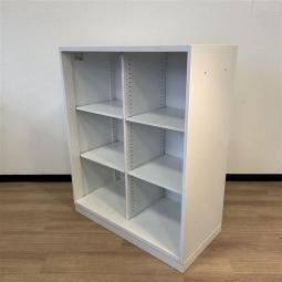 【パッと見でわかりやすい！取り出し楽なオープン書庫！】■コクヨ（KOKUYO）製　エディア（EDIA）シリーズ　オープン書庫　ローキャビネット　■ホワイト【2506】弊社使用欄【A01018550】
