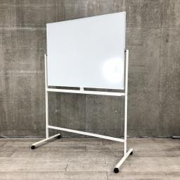 【オフィス会議の必需品！】■プラス製　脚付ホワイトボード　板面：1200mmタイプ　■キャスター付で移動がスムーズ！