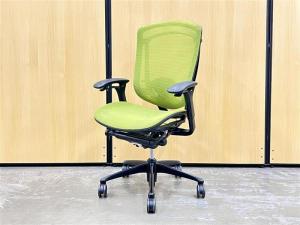 【在庫入替セール品】【オカムラの最高峰メッシュチェア！】■オカムラ製（okamura）　コンテッサ 　ハイバック肘付き　■背面メッシュ　可動肘　■グリーン/オススメ(おすすめ) /人気商品【弊社使用欄：A00972892】
