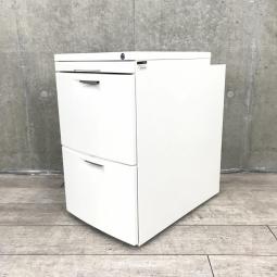 【関西倉庫在庫】■イトーキ（ITOKI）製　CZシリーズ　3段フリアド用ワゴン　■色：ホワイト　■シリンダー錠　■中古　H650　鍵付き　■オフィスバスターズ　東大阪店　【W】