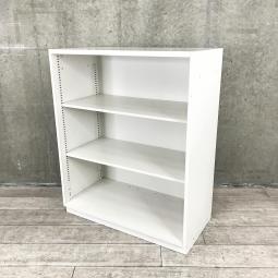1点のみ入荷/希少/オススメ　イトーキ（ITOKI）製　シンライン（THIN LINE）シリーズ　オープン書庫　ローキャビネット　■W900×D450㎜　■ホワイト