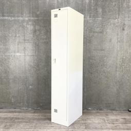 【訳アリ特価品】【4台限定】【増員時にも！掃除用具入れにも！常に人気の高い更衣ロッカー！】■ウチダ（UCHIDA）　システムロッカー　1人用更衣ロッカー　■ホワイト　■シリンダー錠　※日焼け有〈岐阜・愛知・三重・静岡・福井〉