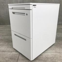 【収納力抜群の3段ワゴン！中段と下段にはＡ４サイズのファイル等が収納できるサイズ！】■イトーキ製　CZR　3段ワゴン　フリアド用ワゴン　H650㎜　■1段目浅型　■ホワイト　■シリンダー錠〈岐阜・愛知・三重・静岡・福井〉