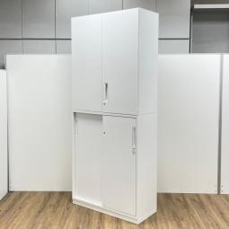 【オフィス収納の必需品！　スマートに書類を整理できる書庫セットが入荷いたしました！】■コクヨ（KOKUYO）　■エディア(EDIA)シリーズ　■両開き＋引き買い書庫　■シリンダー錠　■ホワイト