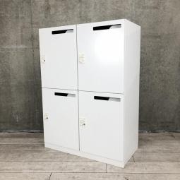 【在庫入れ替えセール】【フレキシブルな働き方に対応！鍵の持ち歩き要らずで便利に使える！】■コクヨ(KOKUYO)製　エディアシリーズ　4人用パーソナルロッカー　■ダイヤル錠タイプ　■メールボックス付　■ホワイト