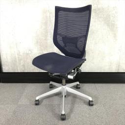 【ワーカーの姿勢をサポートする有名オフィスチェア！】■オカムラ製　バロンチェア　ダークブルー　背座メッシュタイプ　【在庫入替セール品！】　【クレジット決済優先】