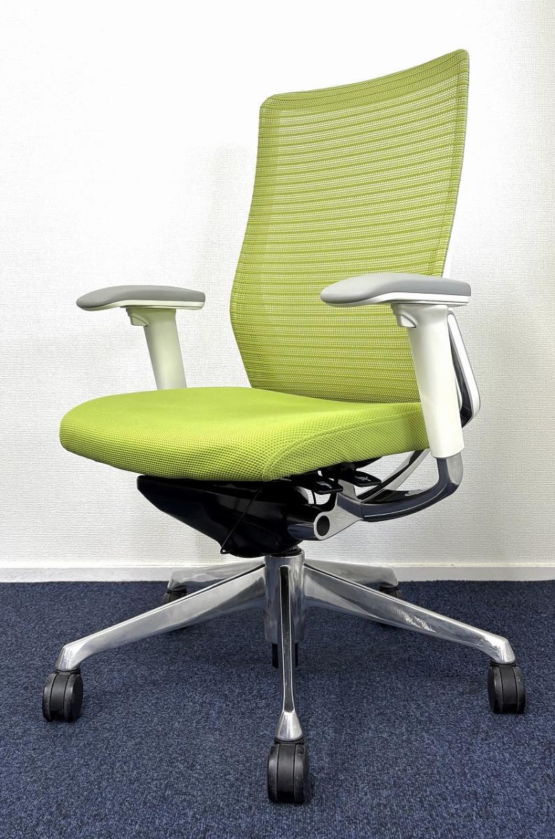 【どんな空間にも調和するデザインと最上級の操作性！】【人気のメッシュチェア】■オカムラ（okamura）　コーラル（Choral）　ハイバック　肘付き　■メッシュ背面　■可動肘つき　■ライムグリーン
                        コーラルメッシュ
                                    中古
            