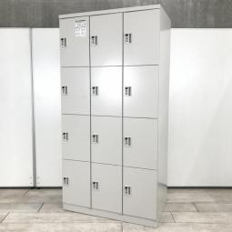【在庫入替セール】【1台限定】【1台で12名分の手荷物などを収納可能！移転や増員を検討されている方にオススメ！】■オカムラ（okamura）製　KZ-Ⅱ　12人用ロッカー　パーソナルロッカー　■ダイヤル錠　■ニューグレー※非常解除キー別途見積となります。