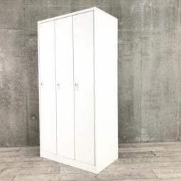 【ゆとりのある収納スペース！衣類や個人の荷物・貴重品の管理にオススメ！】■オカムラ（okamura)製　FZロッカーシリーズ　3人用更衣ロッカー　幅900㎜　■ホワイト　■シリンダー錠