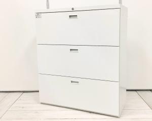 【※D400※サイズ注意】 スタンダードラテラルキャビネット 3段 シリンダー錠 オススメ(おすすめ) 大人気 ・KUROGANE/くろがね ※横浜本店撮影画像※