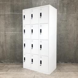 【1台限定】【1台で12名分の手荷物などを収納可能！移転や増員を検討されている方にオススメ！】■12人用ロッカー　パーソナルロッカー　W900×D515×H1790㎜　■シリンダー錠　■ホワイト