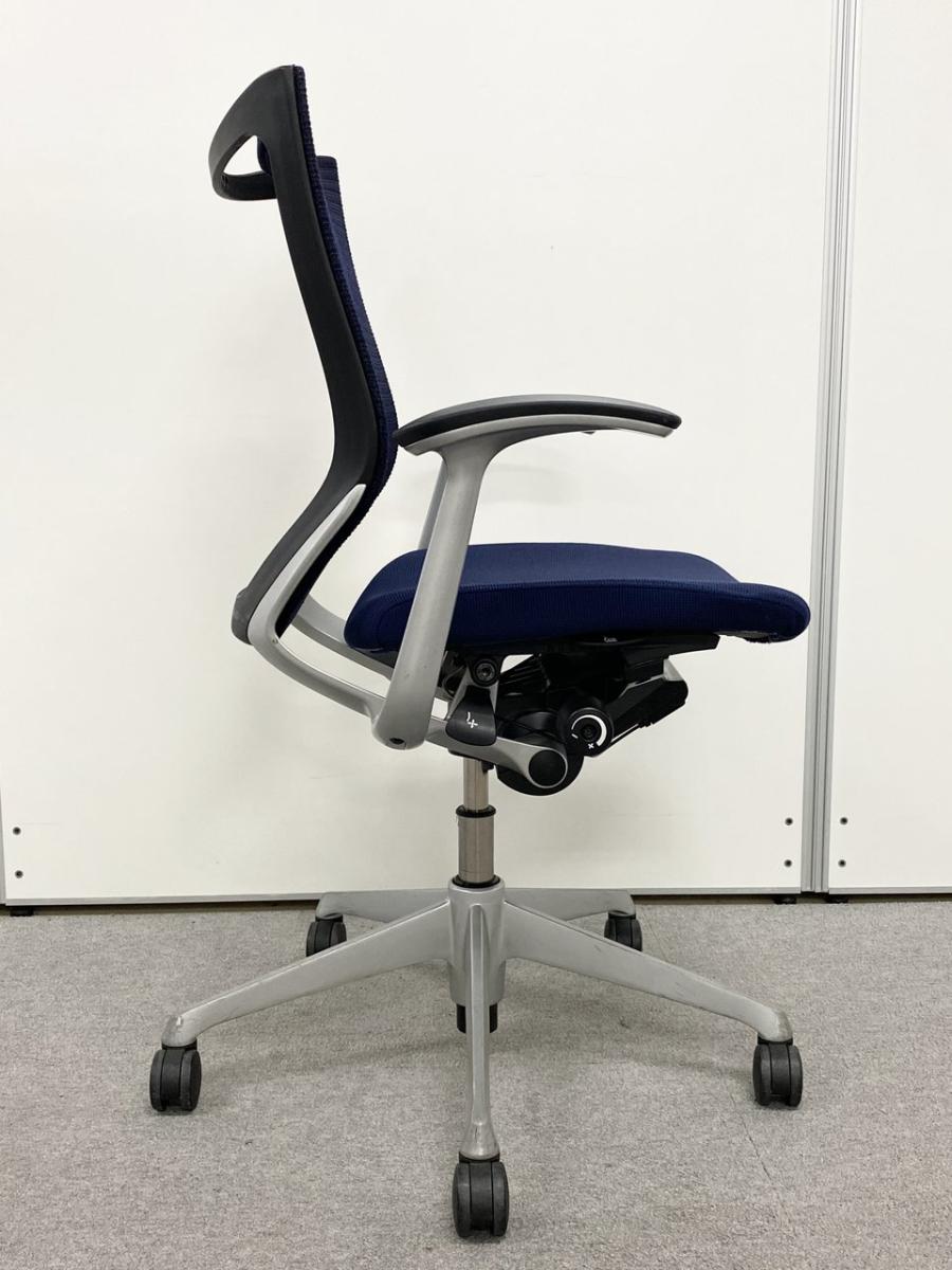 バロンチェア(オカムラ) 中古】バロンチェア オカムラ/okamura 肘付ローバックチェア