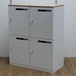 ★【商品入替のため、残り2台限り】コクヨ製　エディアシリーズ　ホワイト　ナチュラル天板　シリンダー　モバイルワーカーにオススメの逸品！　フリーアドレスオフィスなどフレキシブルな働き方に対応！　4人用パーソナルロッカー！！