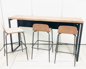 【セット商品（テーブル×1、チェア×3）】片面カウンター オススメ(おすすめ) 大人気　ABW カフェ風 ・Okamura/オカムラ ・Alt Piazza/アルトピアッツァ ※横浜本店撮影画像※