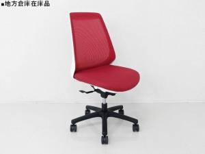 卍【西】※※こちらの商品はイメージ写真となります※※【ローバック】【イトーキ製】　【ノナ】　【肘無しチェア】【ラズベリーレッド】【背面メッシュ】【福岡オフィス家具】【福岡中古家具】【中古事務什器】【中古チェア】【中古椅子】