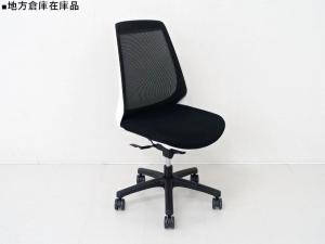 卍【西】【ローバック】※※こちらの商品はイメージ写真となります※※【人気商品】イトーキ製　ノナ　肘無しチェア【ホワイトフレーム】【背面メッシュ/ブラック】【福岡オフィス家具】【福岡中古家具】【中古事務什器】【中古チェア】【中古椅子】