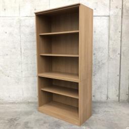 【社長室・役員室向けに！高級感溢れる木製オープン＋オープン書庫セット！】■オカムラ製　グレースライン　オープン＋オープン書庫セット　ハイキャビネット　H1800mm　■色：ナチュラル　■シリンダー錠【弊社管理番号：A00982692/A00982693】
