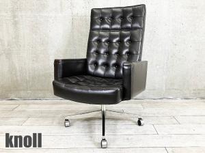 knoll/ノール　本革 　キャフィエロチェア 　デザイナー　ビンセント・キャフィエロ