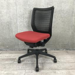 【関東倉庫在庫品】【ワーカーの動きに反応するチェア！】■オカムラ製　ヴィスコンテ　肘無ローバックチェア　■レッド【弊社使用欄：A00992130】【ECBMC】
