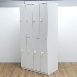 【これ1台で8人分の収納力！移転や増員を検討されている方にオススメ！】■イトーキ（ITOKI）製　LBロッカーシリーズ　8人用ロッカー　更衣用ロッカー　2段×4列　■ホワイト　■ダイヤル錠　【常に人気の高い更衣用ロッカー！】非常は解除キーは付属しておりません。