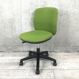 【関東倉庫在庫品】【お手頃価格のシンプルなチェア！】■ウチダ製　エニーザ　肘無ローバックチェア　■グリーン【弊社使用欄：A00994087】【ECBMC】