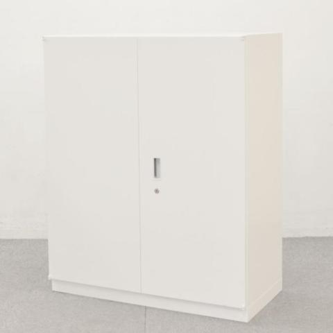 【在庫入替セール】【ロット入荷】【大人気！ホワイトの両開き書庫が入荷！】クロガネ　両開き書庫　ホワイト　W900　鍵付き書庫　起業　移転　拠点開設