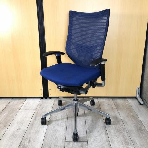 【中古】バロンメッシュチェア CP85BS FEF4 オカムラ（okamura） 肘付ハイバックチェア