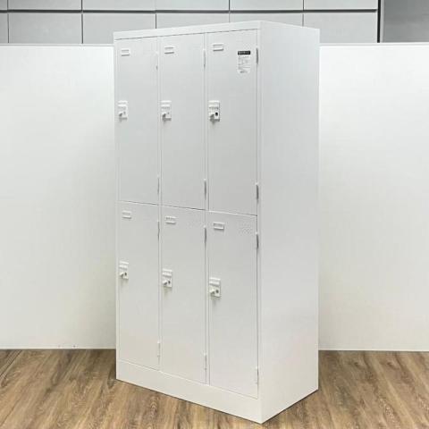 【中古市場でも特別綺麗！】コクヨ製　LKシリーズ　ホワイト 　ダイヤル錠　このスペースで6人用！増員時にも最適！　6人用更衣用ロッカー！！注意※非常は解除キーは付属しておりません。ご必要の場合は、別途費用が掛かります。【ヤケなし凹なし不良なし】