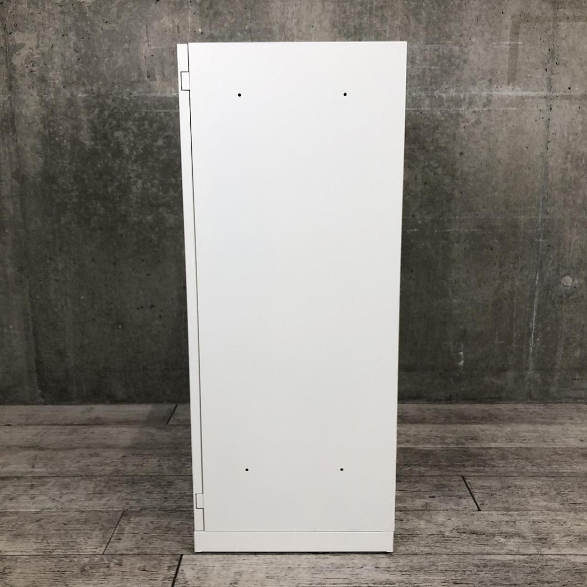 OKAMURA オカムラ キャビネット レクトライン 書庫 ホワイト 両開き 中古】レクトライン オカムラ/okamura ローキャビネット／両開き