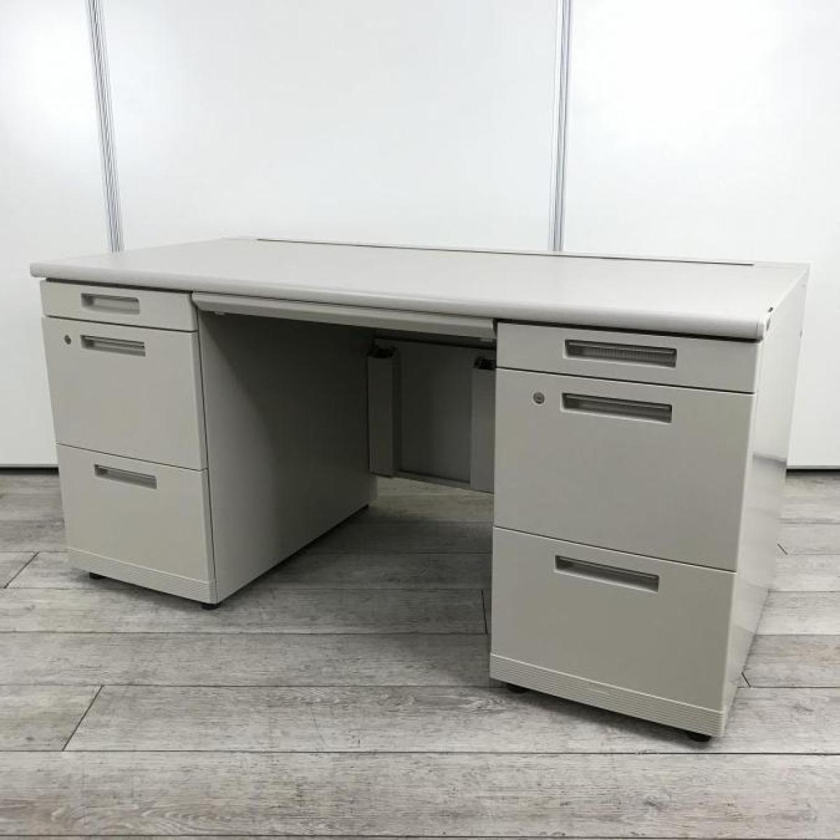 【幅1400㎜の広々事務机！引出し６つの大容量タイプ！書類が多い方に人気！】■コクヨ（KOKUYO）製　MX＋シリーズ　両袖机　■W1400×D700×H700㎜　■ニューグレー　■シリンダー錠【2505】弊社使用欄【A01016928】
                        MXデスク
                                    中古
            