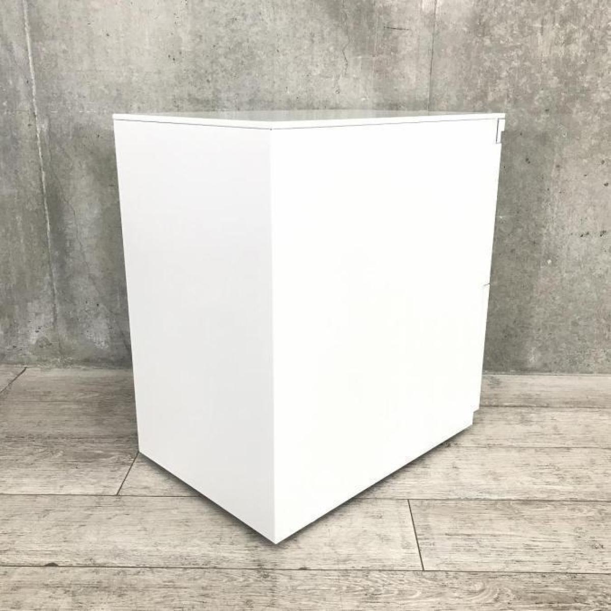 【在庫処分・未使用品】ウチダ STワゴン スリムワゴン シリンダー錠タイプ エスティー3段ワゴンOW ダイヤル錠タイプ 幅396 奥行585 高さ606