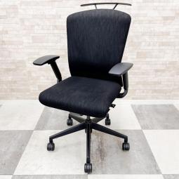 【シンプルなブラックカラーのチェアの入荷です】ウチダ　内田洋行　エルフィ　ブラック　ハイバック　肘付きチェア　可動肘　テレワーク　在宅ワーク