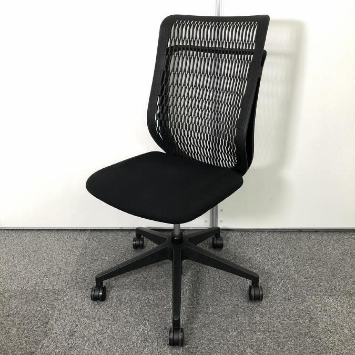 【未使用】内田洋行　ウチダ　AJチェア　ハイバック　肘なし　ブラック 中古】AJチェア ウチダ/UCHIDA 肘無ハイバックチェア 530891